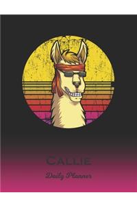 Callie: Llama Daily Planner - Custom Letter C First Name Personal 1 Year (2020 - 2021) Planning Agenda - January 20 - December 20 - Writing Notebook - Dateb