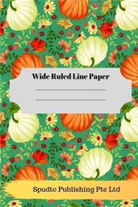 Fall and Thanksgiving Theme Wide Ruled Line Paper