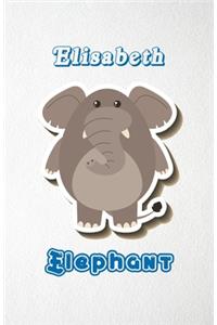 Elisabeth Elephant A5 Lined Notebook 110 Pages