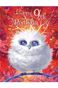 Happy 9th Birthday: Cute Fantasy Owl Discreet Internet Website Password Organizer, Birthday Gifts for 9 Year Old Boys or Girls, Kids, Children, Son or Daughter, Grandson or Granddaughter, Best Friend, Large Print Book, Size 8 1/2 X 11