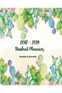 Student Planner 2018-2019 Weekly & Monthly