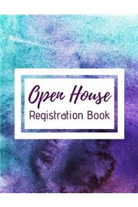 Open House Registration Book: Real Estate Agent Guest & Visitors Signatures Sign in Registry - Show Homes, Property Developers, & Interior Designers
