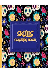 Skulls Coloring Book