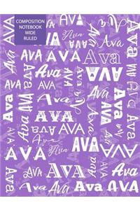 Ava Composition Notebook Wide Ruled