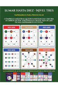 Imprimibles para preescolar (Sumar hasta diez - Nivel Tres)