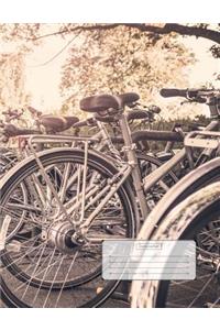 Bicycles Lined Up Composition Notebook