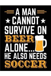 A Man Cannot Survive On Beer Alone... He Also Needs Soccer