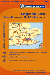 Michelin Map Great Britain: England East, Southeast & Midlands