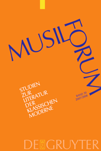 Musil-Forum, Band 30, Musil-Forum (2007/2008)