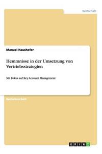 Hemmnisse in der Umsetzung von Vertriebsstrategien