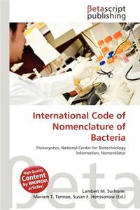 International Code of Nomenclature of Bacteria