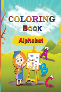 COLORING BOOK (Alphabet) A, B, C