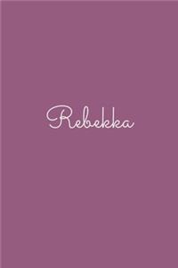 Rebekka: notebook with the name on the cover, elegant, discreet, official notebook for notes, dot grid notebook,