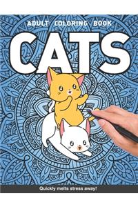 Cats Adults Coloring Book