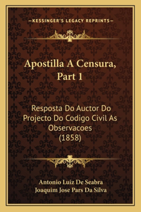 Apostilla a Censura, Part 1
