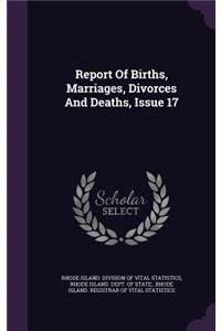 Report of Births, Marriages, Divorces and Deaths, Issue 17