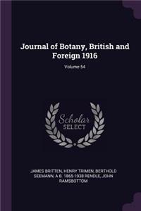 Journal of Botany, British and Foreign 1916; Volume 54