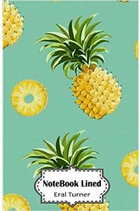 Notebook Lined Pineapple Pattern