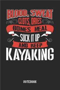 Blood Sweat clots dries. Shut up and keep Kayaking