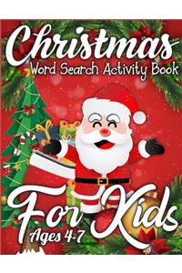 Christmas Word Search Activity Book for Kids Ages 4-7