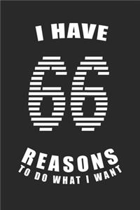 I Have 66 Reasons to Do What I Want Birthday Celebration Gift 66 Birth Anniversary