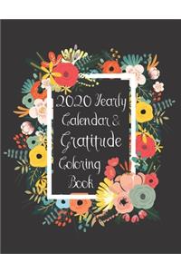 2020 Yearly Calendar & Gratitude Coloring Book