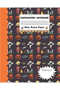 Composition Notebook Wide Ruled Paper