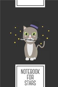 Notebook for Stars: Lined Journal with Magic Cat with stars Design - Cool Gift for a friend or family who loves night presents! - 6x9" - 180 White lined pages - You Can