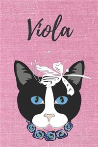 Viola Katzen-Malbuch / Notizbuch Tagebuch