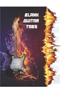 Blank Guitar Tabs - Blank Guitar Tab Sheets: Blank Guitar Tab Book - 8.5" x 11" - 100 Pages - 6 Rows per Page With Chord Diagrams