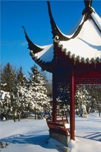 2020 Weekly Planner Winter Theme Snow Covered Pagoda 134 Pages