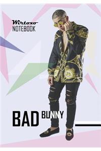 Notebook: Bad Bunny Notebook Medium College Ruled Notebook 130 Page Lined 7 X 10 in (17.78 X 25.4 CM)