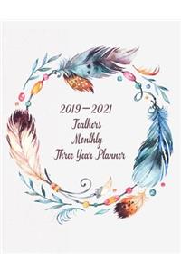 2019-2021 Feathers Monthly Three Year Planner