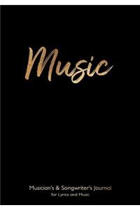 Musician's and Songwriter's Journal for Lyrics & Music