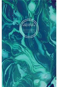 Green Abstract Marble Notebook