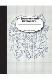Composition notebook graph ruled paper 8.5 x 11