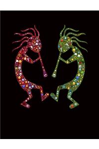 Kokopelli Emoji Native American Fertility Deity Journal: 120 page 8.5 x 11 Large