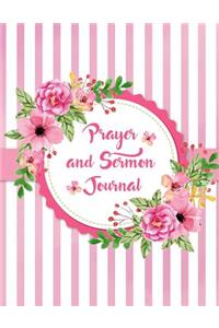 Prayer and Sermon Journal Notebook Ring of Flowers