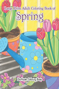 Large Print Adult Coloring Book of Spring