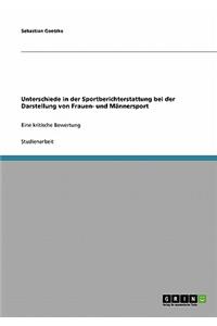 Unterschiede in der Sportberichterstattung bei der Darstellung von Frauen- und Männersport