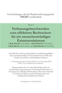 Verfassungsbeschwerde zum effektiven Rechtschutz für ein menschenwürdiges Existenzminimum