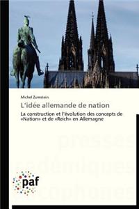 L Idée Allemande de Nation