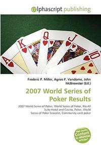 2007 World Series of Poker Results