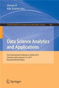 Data Science Analytics and Applications