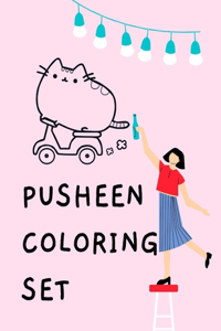 pusheen coloring set