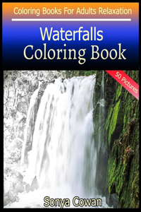 Waterfalls Coloring Book For Adults Relaxation 50 pictures