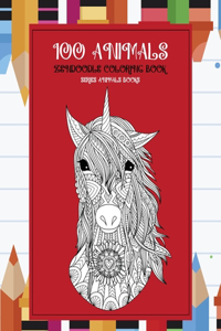 Zendoodle Coloring Book Series Animals Books - 100 Animals