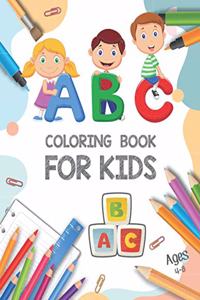 ABC Coloring Book for Kids Ages 4-8