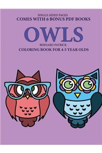 Coloring Book for 4-5 Year Olds (Owls)