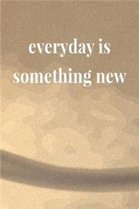 Everyday Is Something New